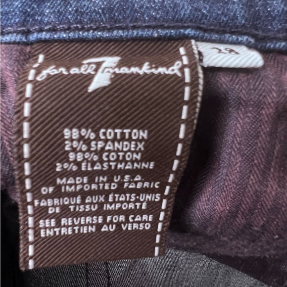 7 For All Mankind Blue Denim Shorts Size 28 - Picture 8 of 10